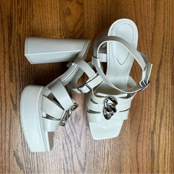 Zara Strappy chunky platform heeled sandal size 9us - Picture 2 of 8